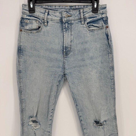 Old Navy‎ High Rise Vintage Slim Acid Wash Distressed Jeans Women Size 8 - Picture 2 of 7